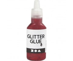 Glitterliim 25 ml, punane sädelev - Creotime
