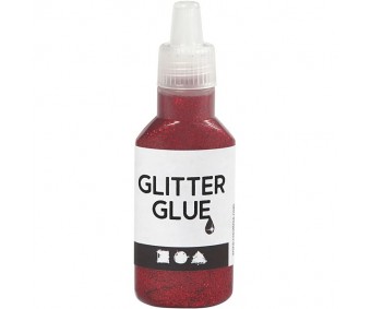 Glitterliim 25 ml, punane sädelev - Creotime