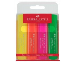 Tekstimarkerid Faber-Castell 46, Superfluorescent - 4 värvi