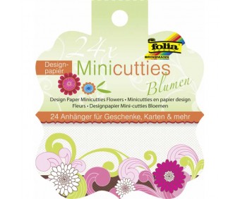 Disainpaberi lõiked Folia Minicutties, 24 lehte - lilled