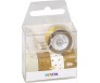 Dekoratiivteip+alus - Heyda - 12mmx3m, 5tk pakis -  naturaalne-valge, kuldsed täpid