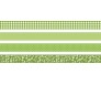 Dekoratiivteip roheline-valge, 15mmx5m, 4k pakis - Heyda