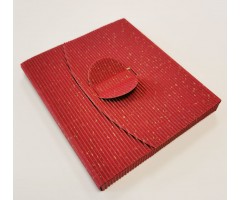 Karp lainepapist CD-le, 12,5 x 14,5 x 1,2 cm - punane säbruline