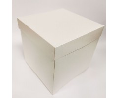 Karp lainepapist - 20x20x20 cm - valged roosid