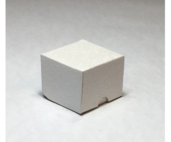 Karp lainepapist - 7x7x4cm - valged roosid