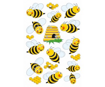 Kleepsud Magic - mesilased (3D tiibadega, läbipaistev)