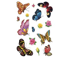 Ajutised tätoveeringud Tattoo - värvilised liblikad