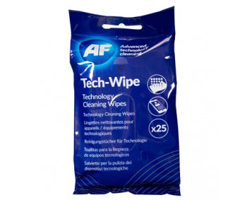 Puhastuslapid AF Tech-Wipe, 25 tk (nutiseadmetele ja sülearvutitele)