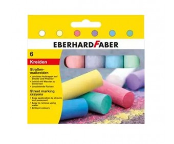 Asfaldikriidid 6 erinevat värvi - EberhardFaber