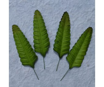 Lehed mooruspuu paberist (mulberry) - 70mm 10 tk, roheline