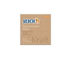 Märkmepaber Stick'n Kraft 76x76mm, 100 l - pruun