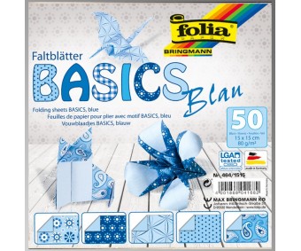 Origami paber Folia BASICS 15x15cm - sinine