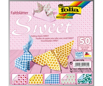 Origami paber Folia 15x15cm, 50 lehte - Sweet