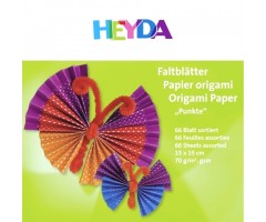 Origami paber Heyda 15x15cm, 66 lehte - täpid