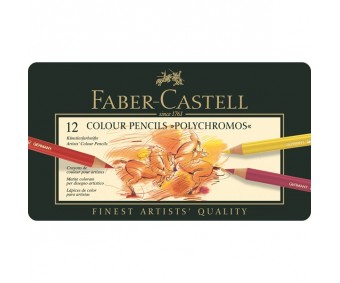 Värvipliiatsid Polychromos - 12 värvi - Faber-Castell