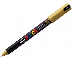 Marker Uni Posca 0,7mm, igale pinnale - kuldne