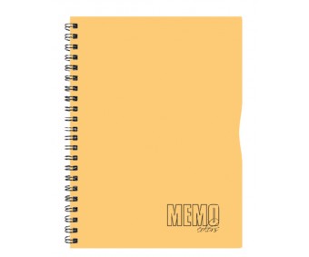 Spiraalkaustik Memo Colour, 80 lehte, A4 - ruuduline - oranž