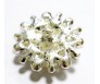 Kaunistus pärlite ja kivikestega - lill, 30mm