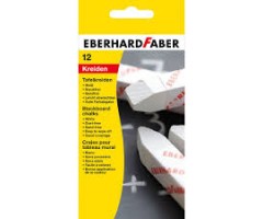 Tahvlikriidid Eberhard Faber - 12 tk, valge