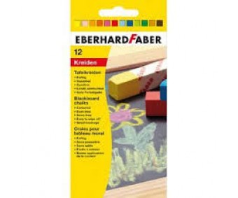 Tahvlikriidid Eberhard Faber - 12 tk, värviline